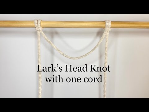 DIY Macrame: Lark’s Head Knot with one cord