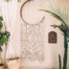 37536047 大型月亮捕夢網編織壁幔 HandMade Bohemian Moon Dreamcatcher