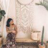 37536290 大型月亮捕夢網編織壁幔 HandMade Bohemian Moon Dreamcatcher