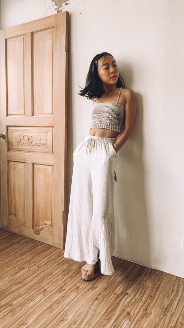 編織後交叉手工衣 Handmade Crop Top