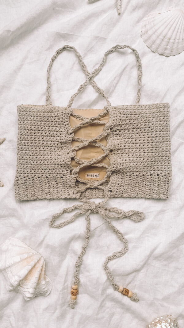 編織後交叉手工衣 Handmade Crop Top