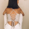 編織後交叉手工衣 Handmade Crop Top
