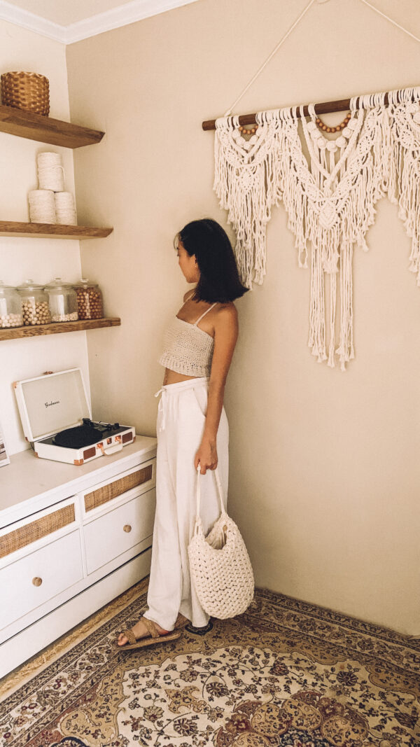 編織後交叉手工衣 Handmade Crop Top