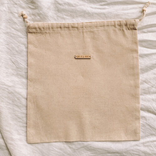 Boho品牌棉麻束口袋 （可客製刺繡姓名）