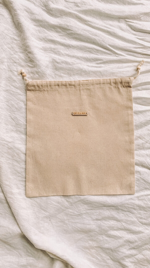 Boho品牌棉麻束口袋 （可客製刺繡姓名）