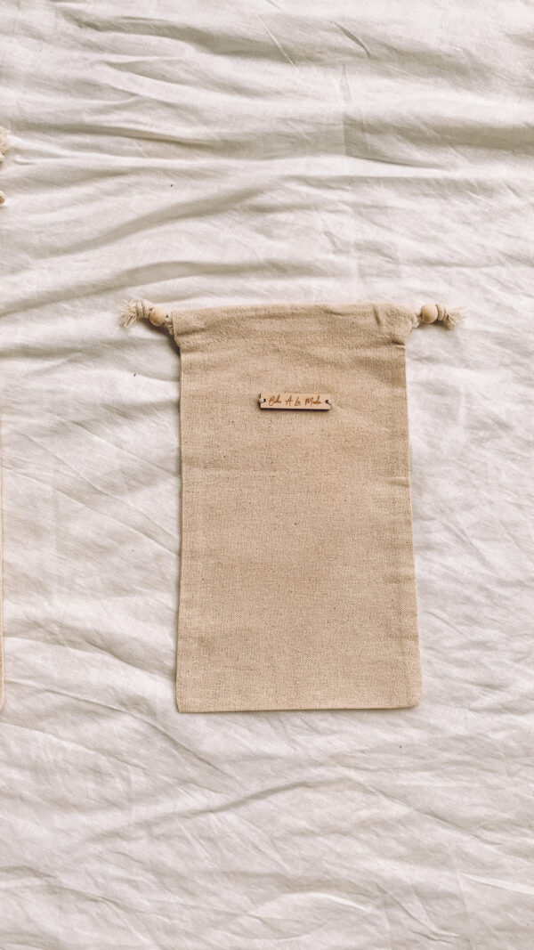 Boho品牌棉麻束口袋 （可客製刺繡姓名）