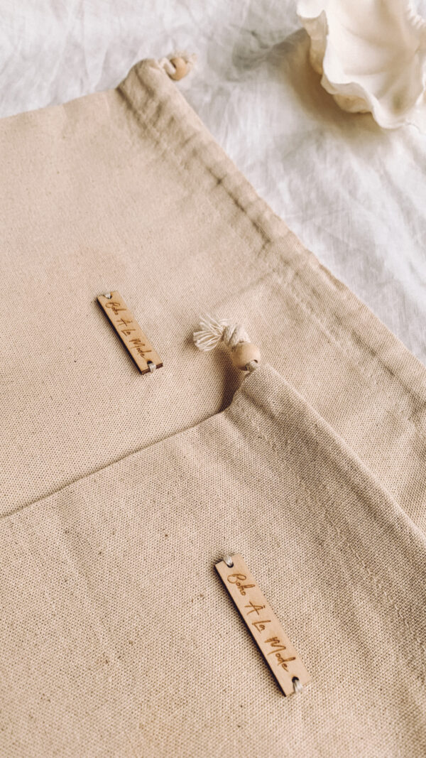 Boho品牌棉麻束口袋 （可客製刺繡姓名）