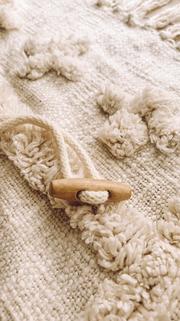 超大容量肩背棉麻束口袋 （可客製刺繡姓名）