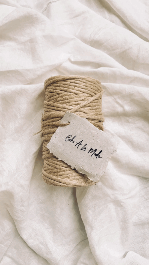 Boho À La Mode 天然亞麻繩 5mm 單股